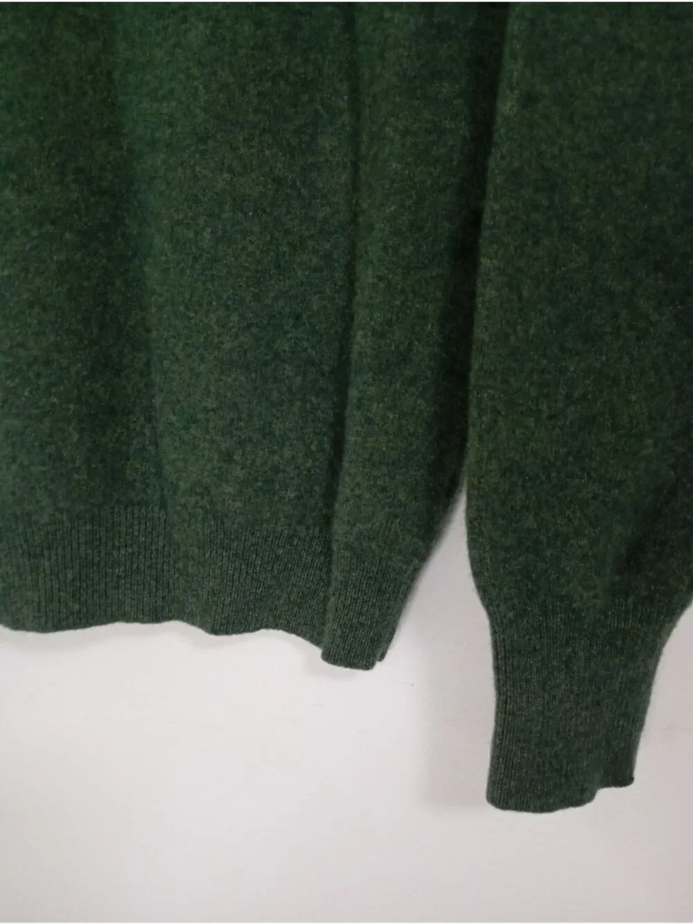 Ralph Lauren Green Lambswool Polo Sweater Long Sleeve Mens Size M